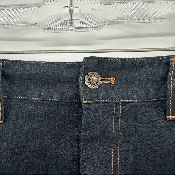 Peruvian Connection Dark Blue Linen Pencil Skirt Size US 8 - Picture 3 of 5